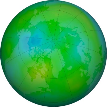 Arctic ozone map for 1994-08